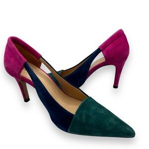 Boden Multicolor Suede Heels